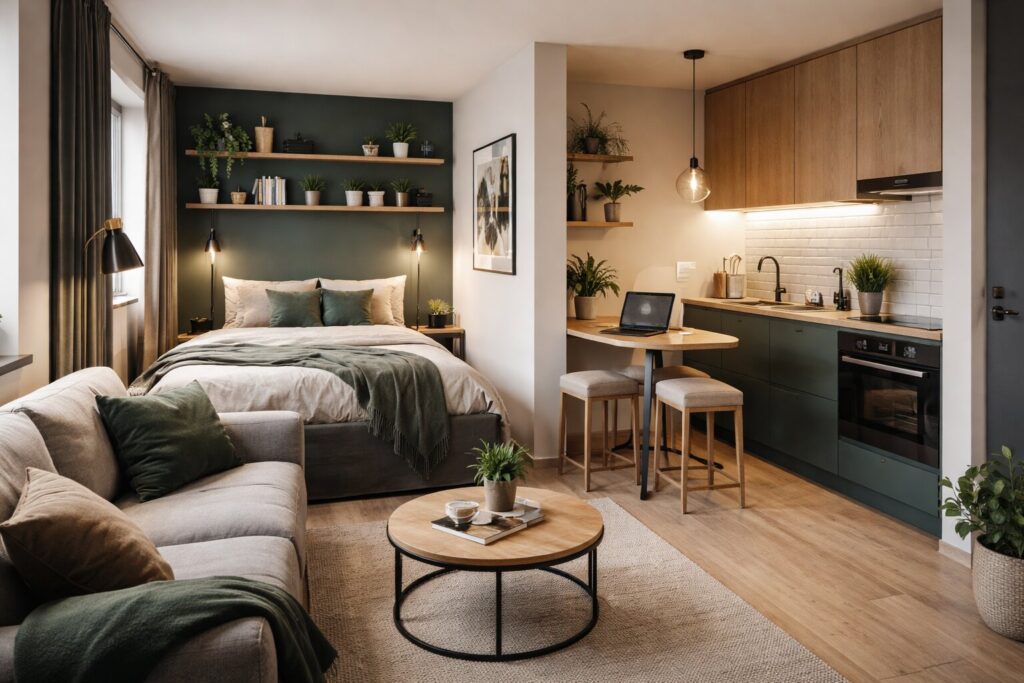 kleine studio inrichten, studio