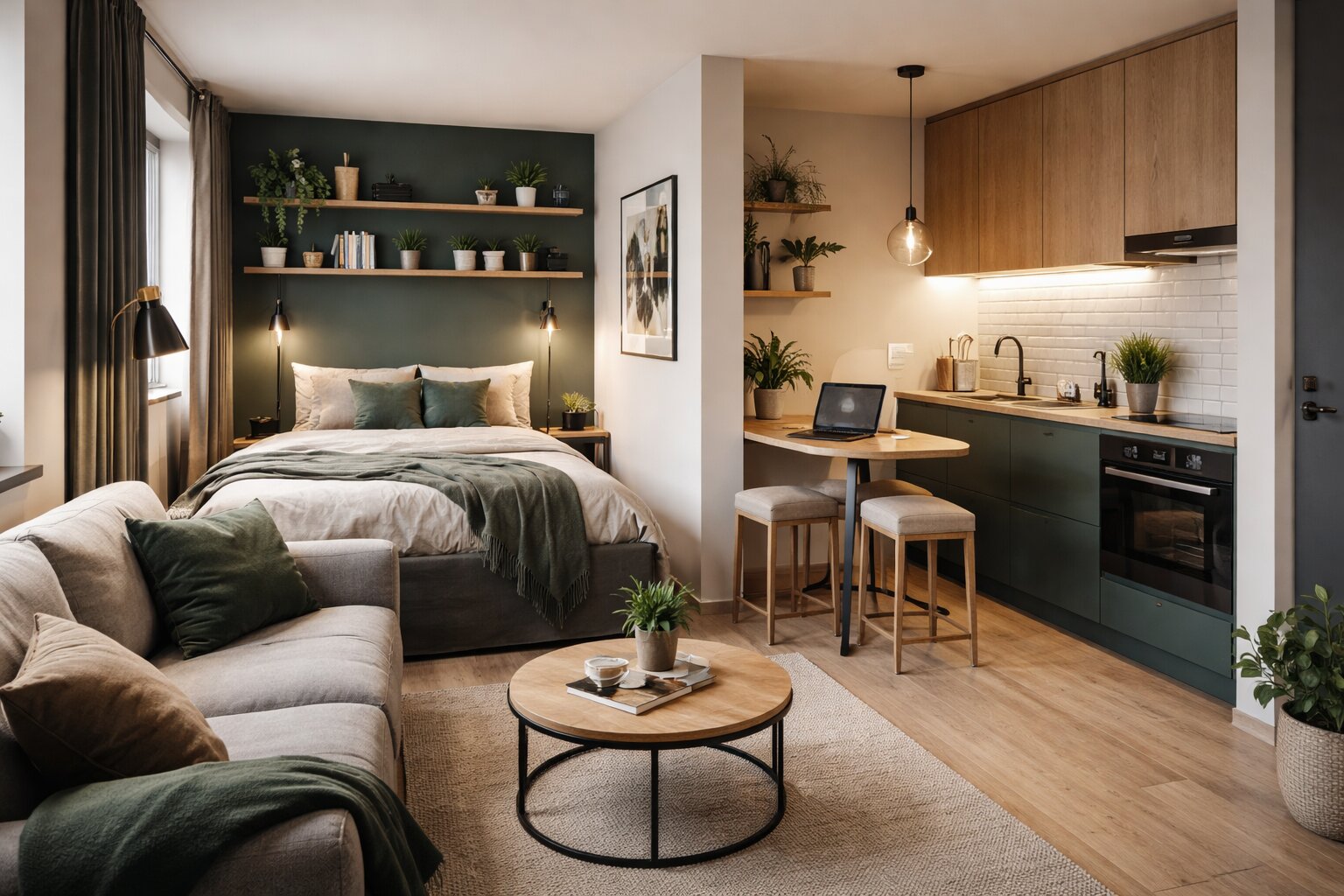 kleine studio inrichten, studio