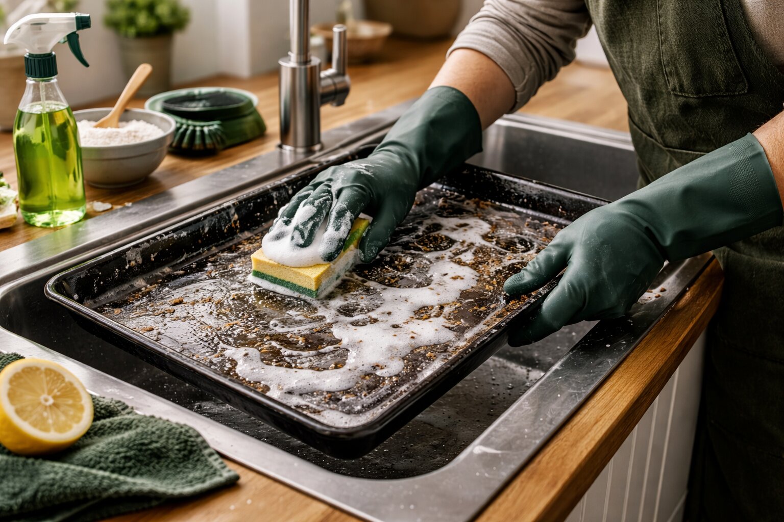 bakplaat schoonmaken, bakplaat