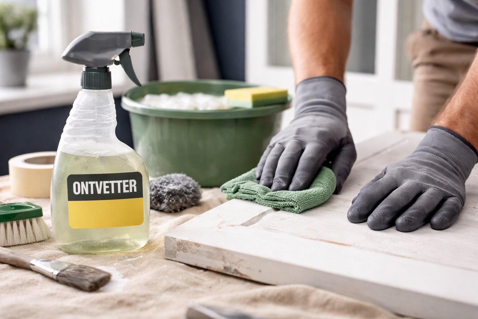 ontvetten voor verven, verven
