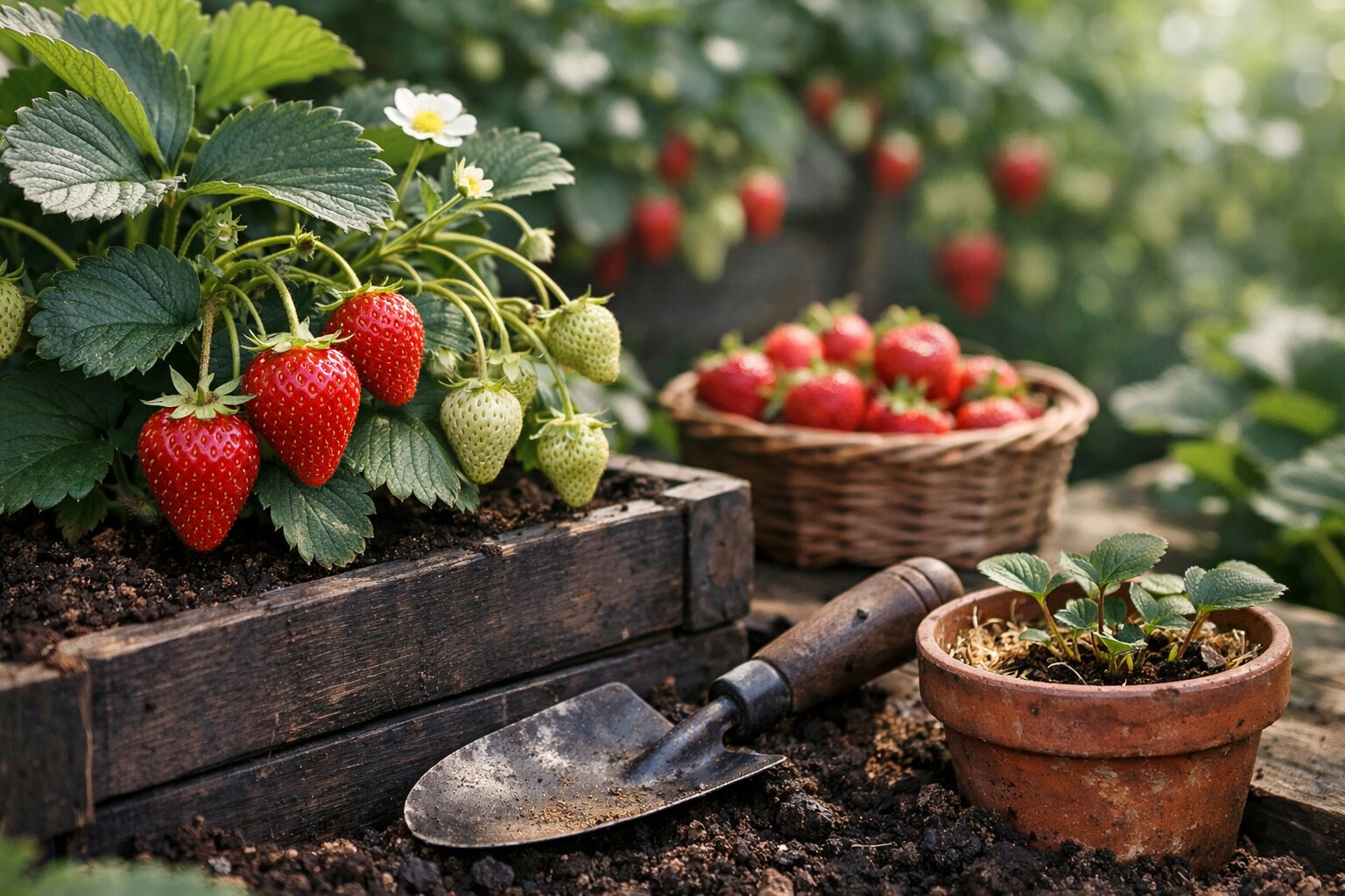 aardbeien kweken, aardbei, aardbeien