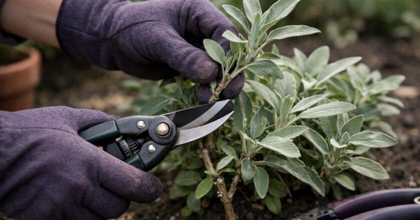 Salie snoeien voor een sterke, compacte en aromatische plant
