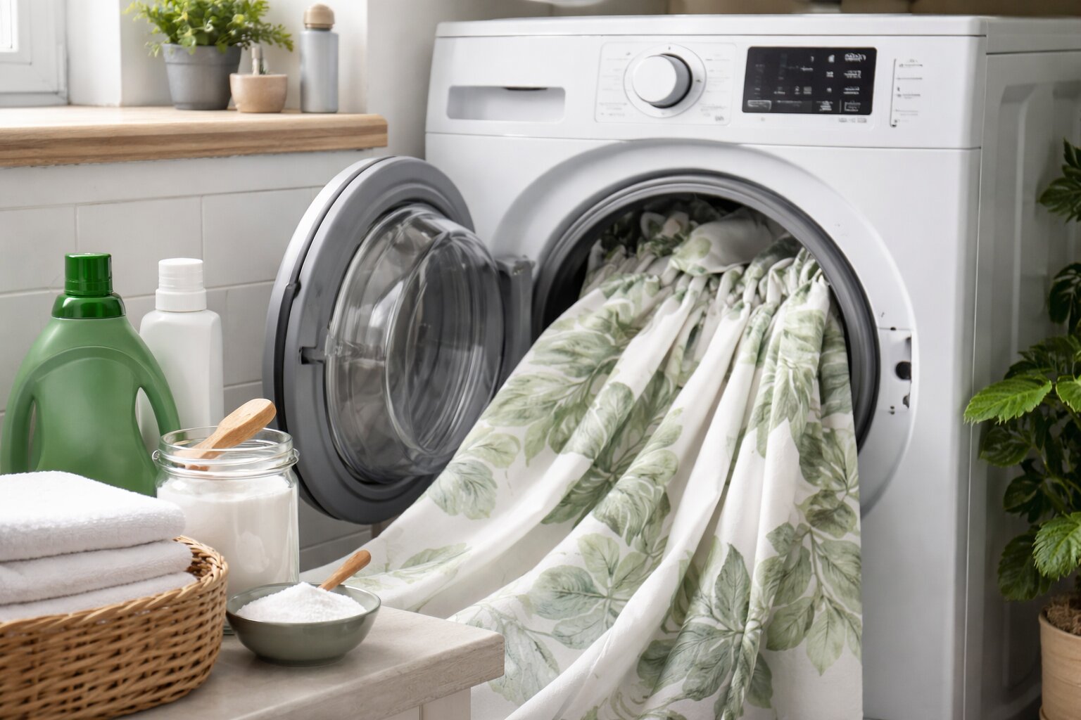 douchegordijn wassen, douche