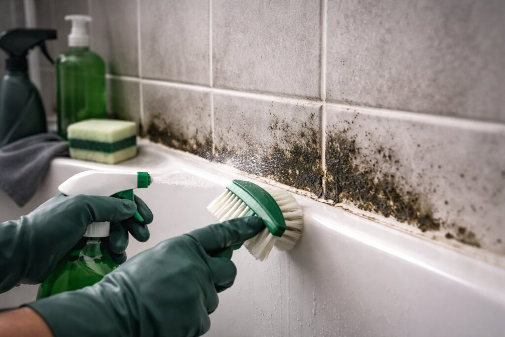 Schimmel in de badkamer verwijderen zonder blijvende schade aan je woning