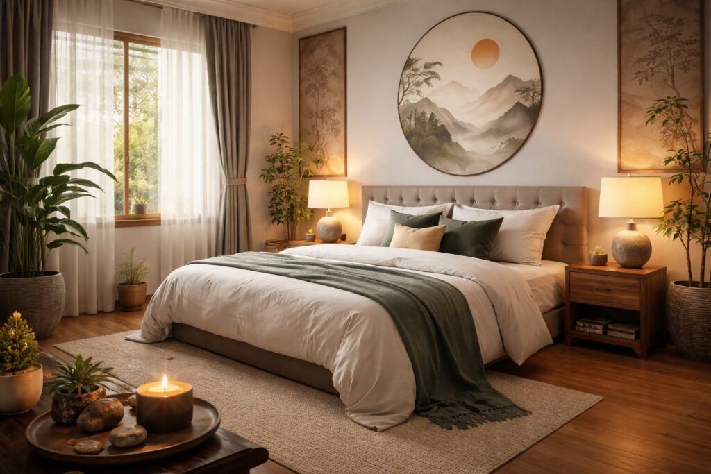 Een rustgevende feng shui slaapkamer die echt bij je past